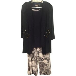 Chico's 3-Piece Travelers Pant Set, Navy and White, Size 1‎ (8)